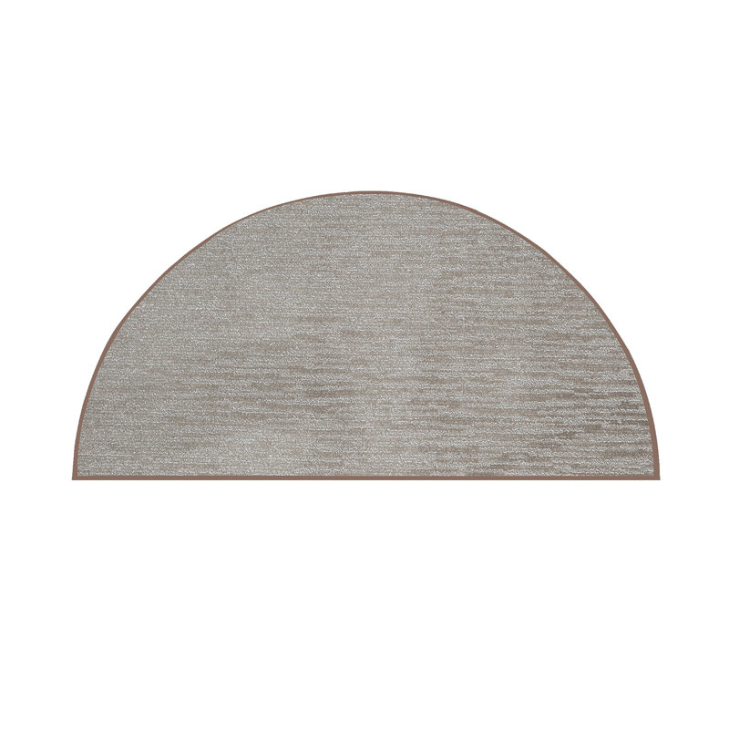 Tapis décoratif brun Furnish My Place, Demi-cercle 5 pi 6 po x 11 pi