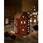 Gingerbread 6.7" Stoneware Tabletop Lantern