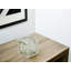 Porte-bougie de table en verre et métal 4 po