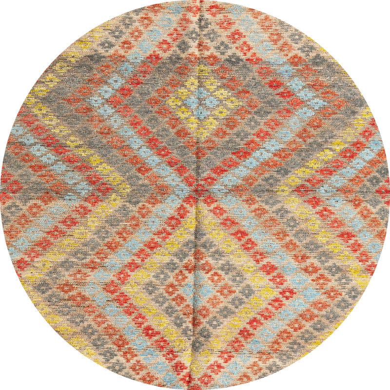 Tapis abstrait moderne 4351, Rond 3 pi