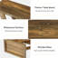 Table de bout de ferme de 23,6 po avec support en queue de poisson en croix, table d'appoint en bois étroite pour le salon ou la chambre à coucher, table de chevet rustique pour les petits espaces, assemblage facile - brun rétro