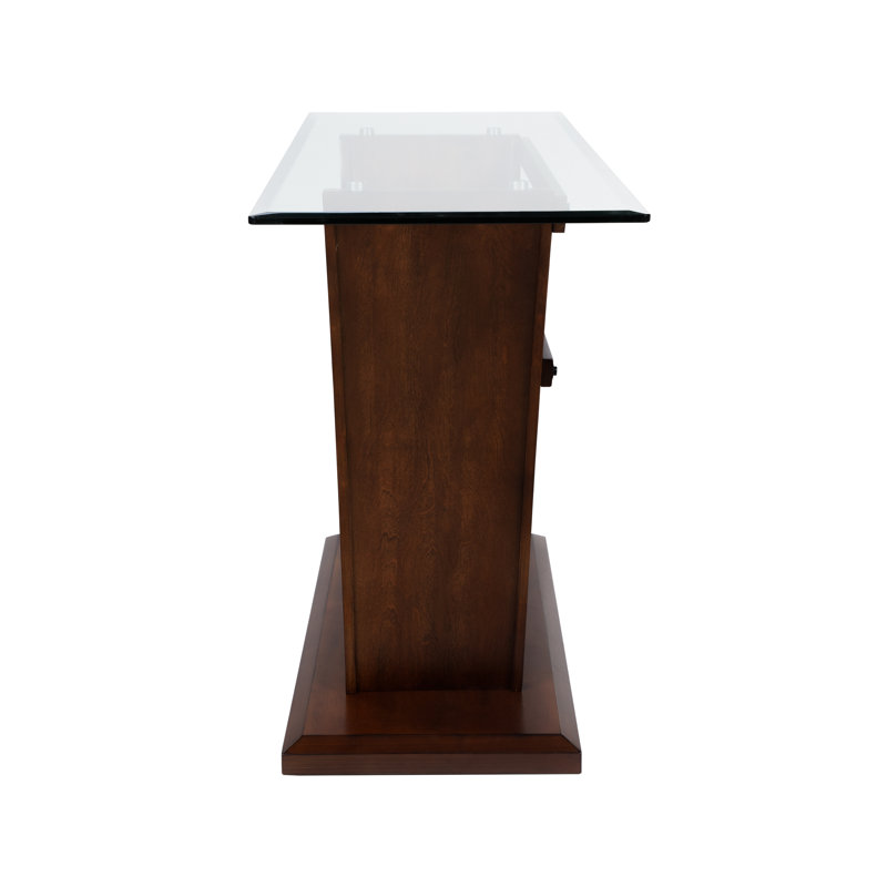 127cm Glass Top Console Table