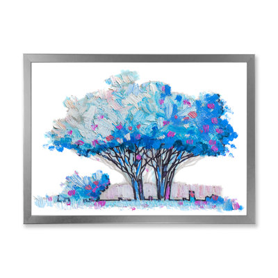 «Abstract Of Blue Trees», reproduction sur toile flottante