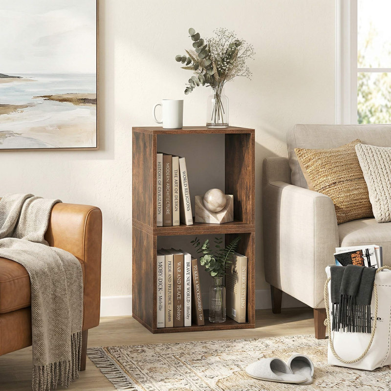 Ensemble de 2 boîtes de rangement modulaires en cubes, conception librement combinable, qui convient au salon, à la chambre à coucher et au bureau
