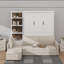 Grand lit escamotable avec canapé et tablettes-286561311