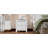 White 2-Drawer Mid-Century Retro Bedside Table With Classic Design For Bedroom