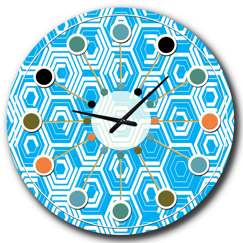 Horloge murale rétro Mid-Century, Moyenne