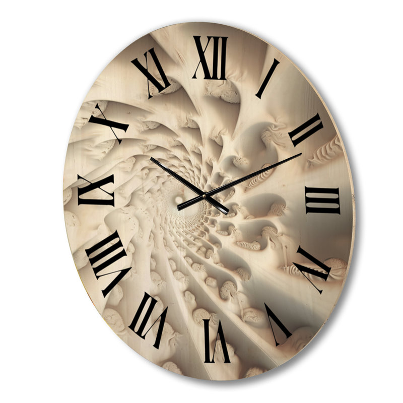 Horloge murale en bois massif Mudge, Grand