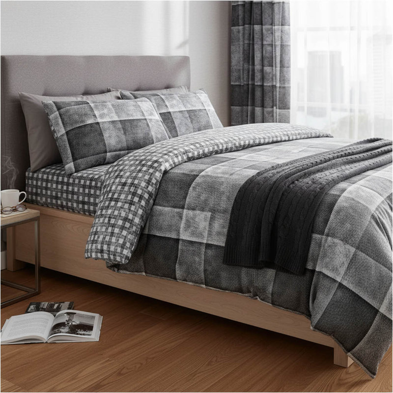 No Pattern Duvet Cover with Pillowcases Included