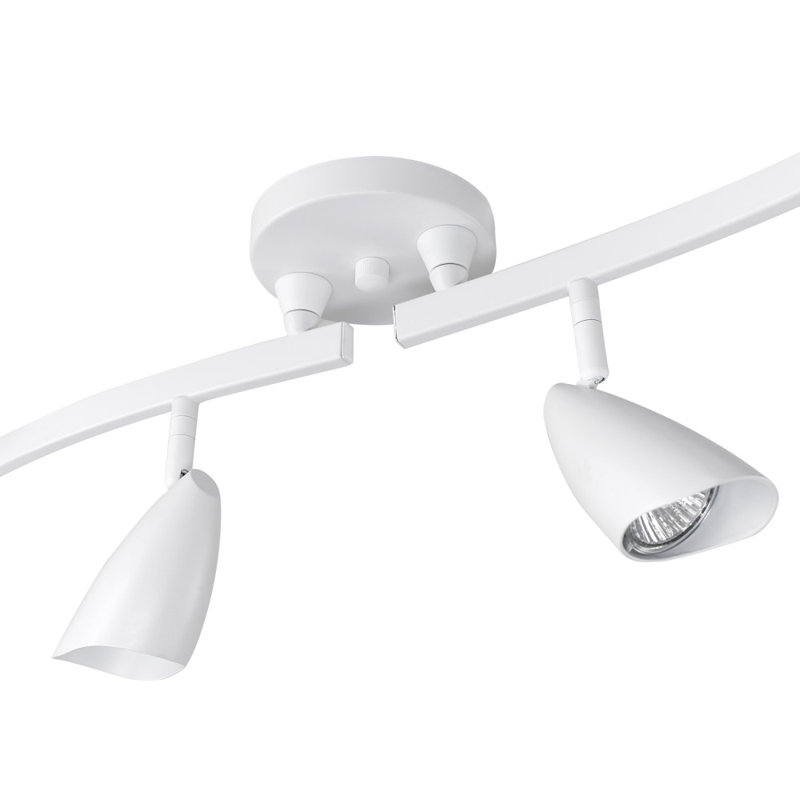 Ensemble de rail d'éclairage 6 lumières Grayson, Blanc mat