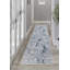Tapis de couloir antibactérien à poils doux et gris-62774837
