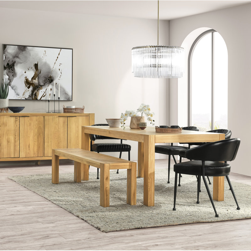 Block Solid Wood Bench, Natural