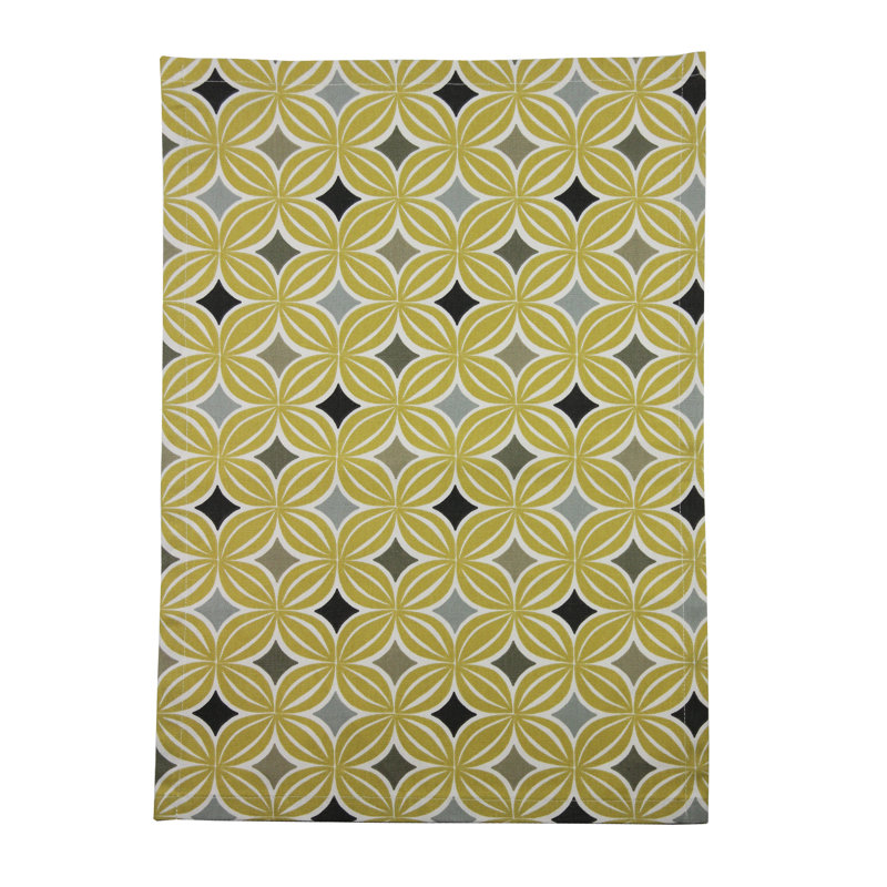 Mosley Linen Geometric Rectangle Napkin, Ochre Yellow