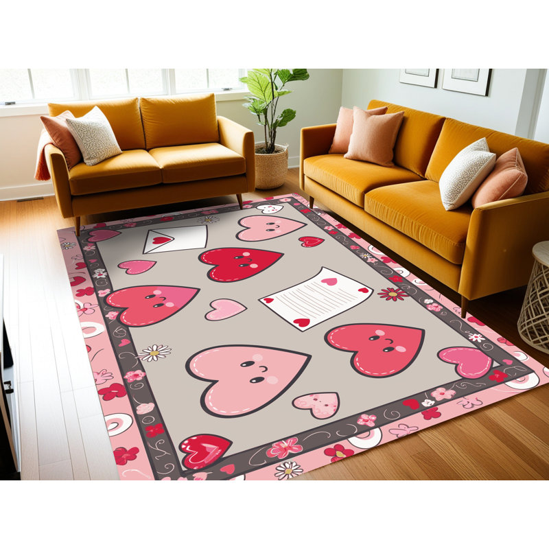 Tapis de Noël East Urban Home, Rectangle 5 pi x 7 pi