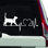 Autocollant de voiture «Mercer41 Cat Lover» - autocollant de véhicule, silhouette de chat, animal, vinyle - V1