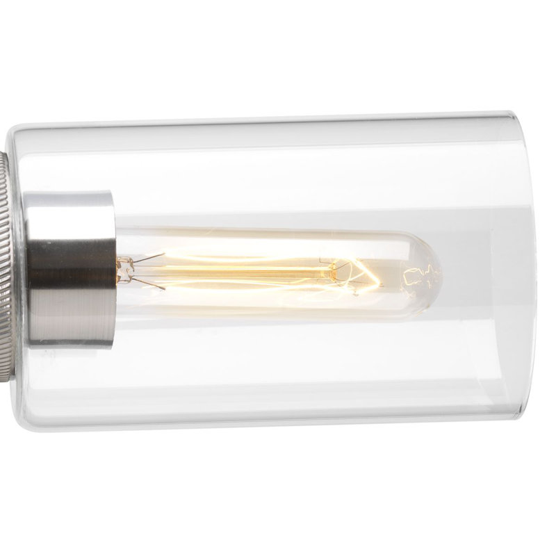 Éclairage de salle de bain à intensité variable 2 lumières Damariana, Nickel antique / Chrome poli