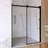 60.In W X 72.In H Sliding Door Semi-Frameless Shower Door In Matted Black Finish