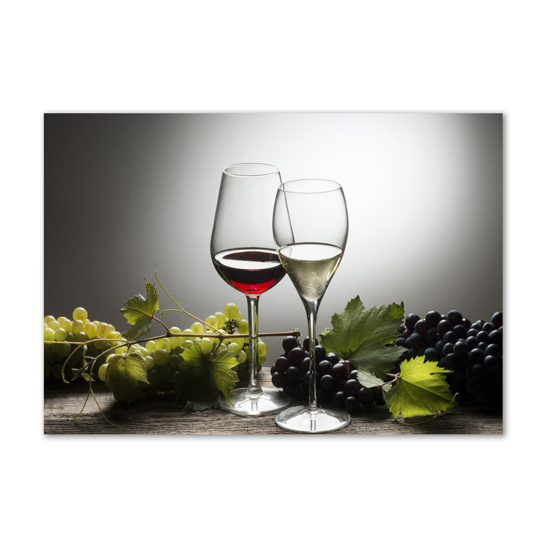 Wine And Grapes - Wrapped Canvas Print