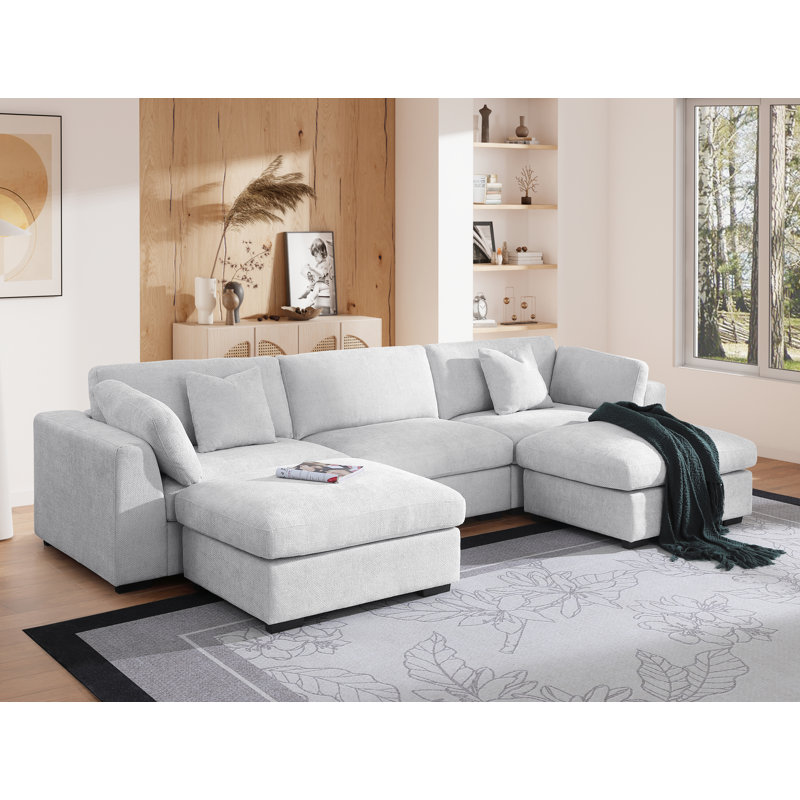 Canapé-lit Aarre, Polyester gris clair