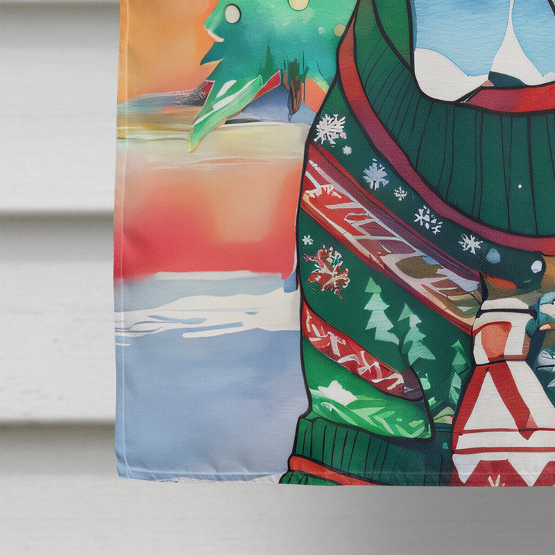 Polyester double face Noël, H 40 po x l 28 po