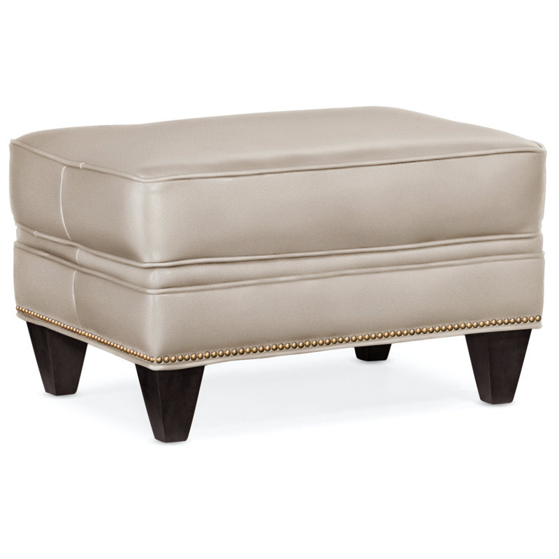Reddish Ottoman, French Natural, Plantation, Rio Mineral Genuine Leather