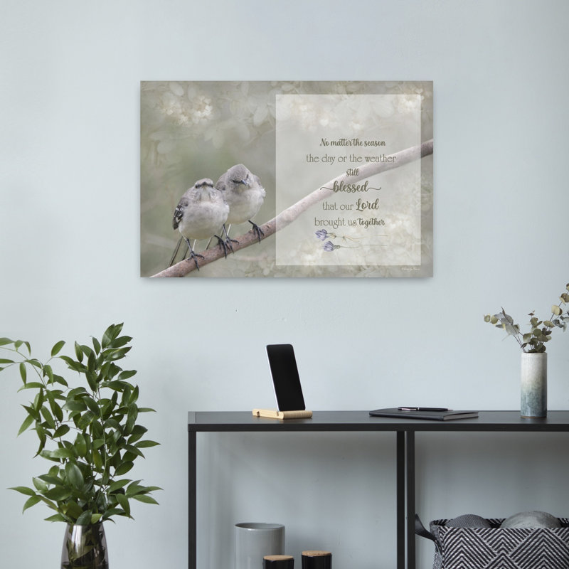Ensemble d'art contemporain de fleurs d'oiseaux, H 16 po x l 24 po