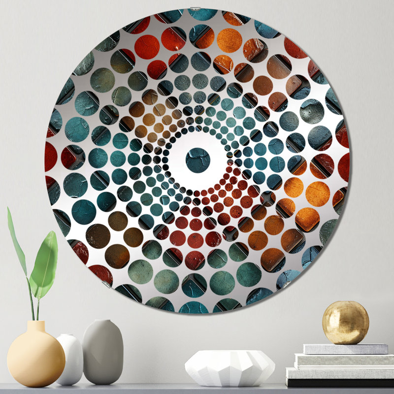 Miroir décoratif à cercles concentriques Mosaic Church Cosmic Essence, 23,6 po x 23,6 po