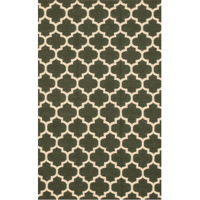 Flatweave Wool Geometric Area Rug