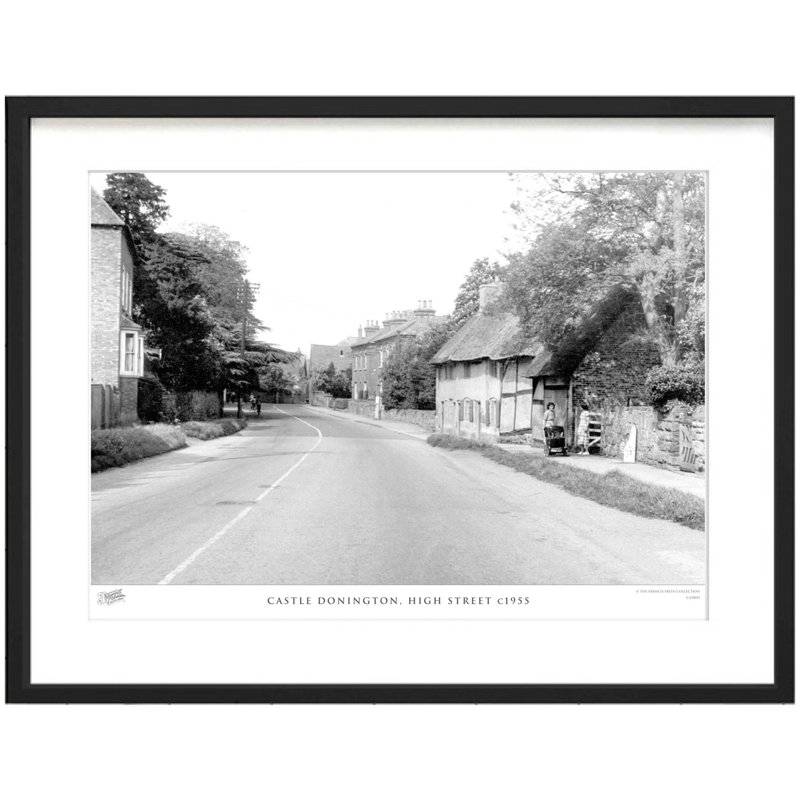 Castle Donington, High Street C1955 - Single Picture Frame Print, 31.5cm H x 38.8cm W x 2.3cm D