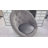 Giselle Antoinette Round Tufted Vanity Chair with 360 Degree Swivel and Stainless Steel Flat Base-1207377232