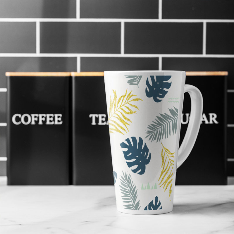 Glitter & Leaves Latte Mug