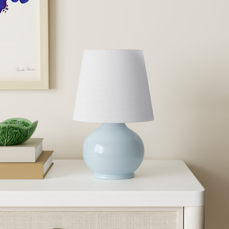 Momsen Drum Shade Lamp, Blue, 13'' H X 8'' W X 8'' D