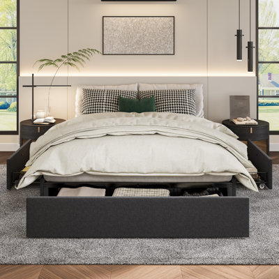 Lanaeh Upholstered Standard Bed with Drawers