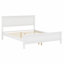 Lit en bois rétro Mid-Century avec tête de lit et lattes-1749380763