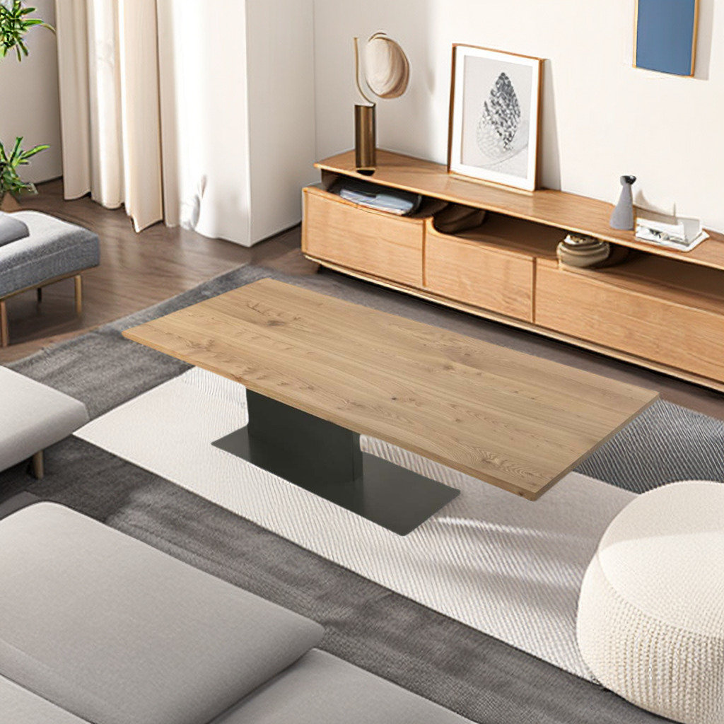 Latitude Run® 70.87" Burlywood Solid wood Rectangular Dining Table ...