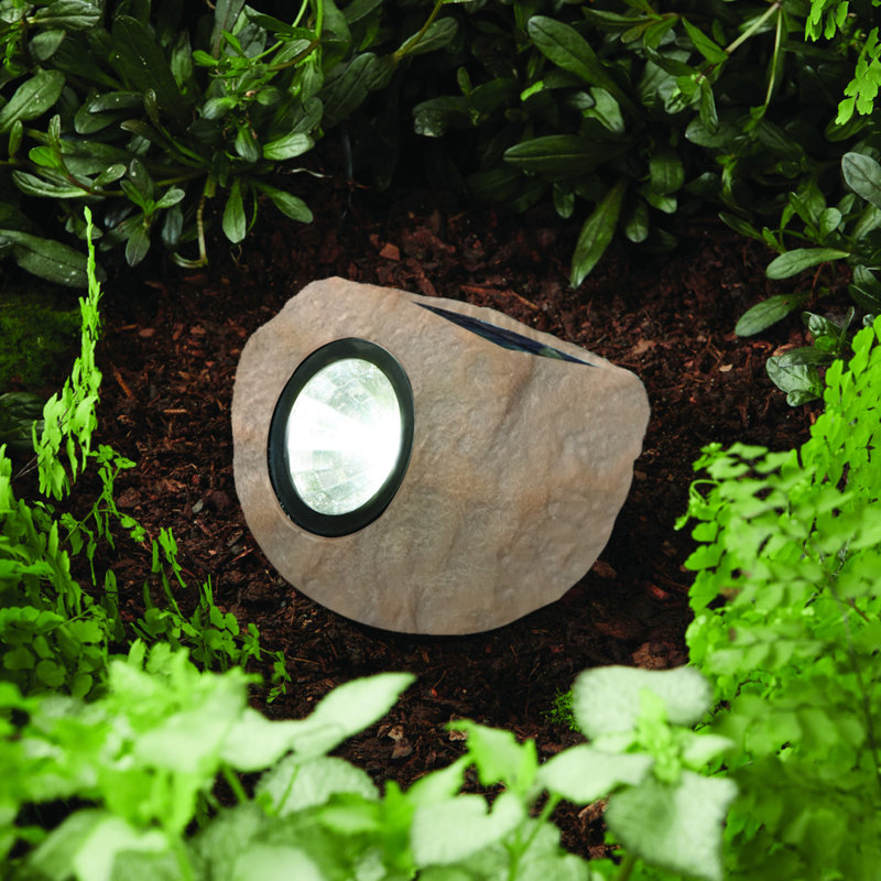 Sandstone Solar Powered Integrated LED Rock Light