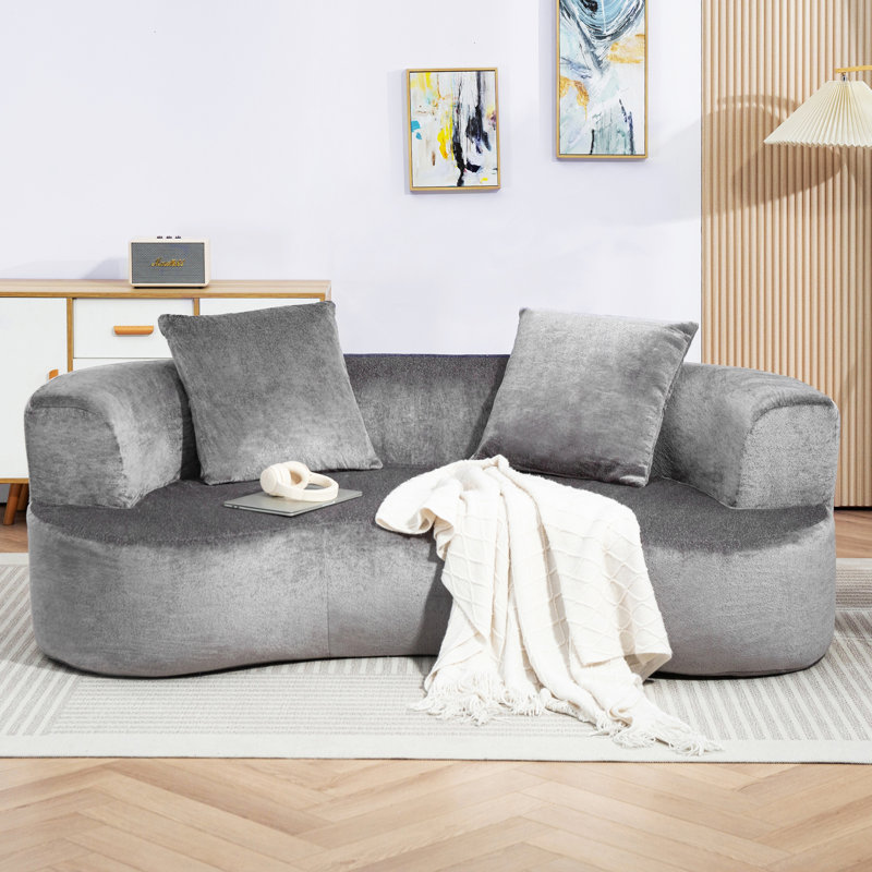 Canapé moderne Boneless 79 po, Gris