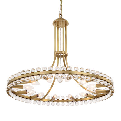 Clover 12-Light Crystal Pendant