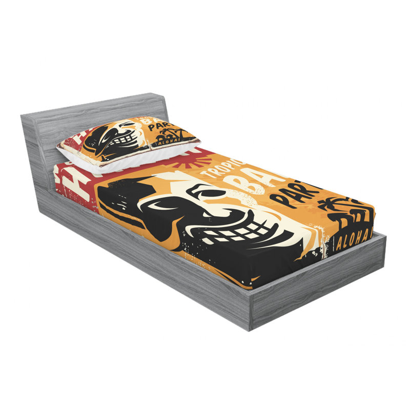 Ensemble de draps Welcome to Hawaii, Ensemble de draps pour lit simple avec drap-housse