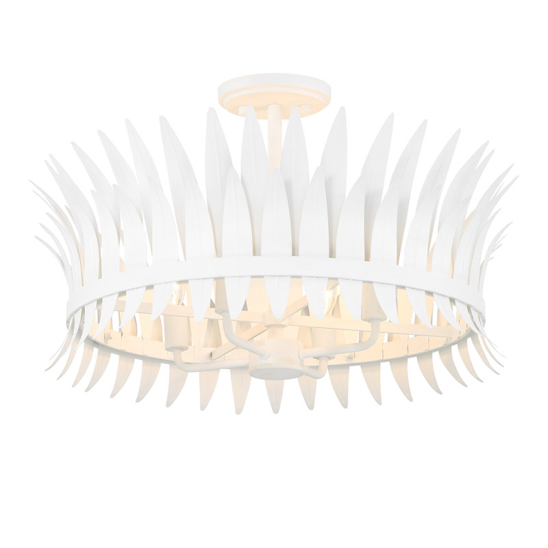 Hend Flush Mount in Bisque White, Bisque White