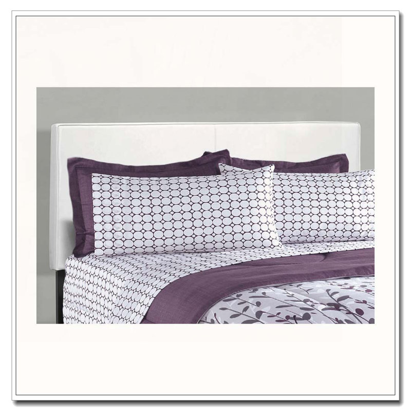 Lit plateforme tapissier en similicuir, Blanc, Grand