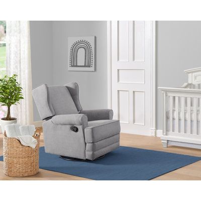Oxford Baby Teegan Glider Recliner Rocking Chair 360 Degree Swivel for Nursery & Living Room