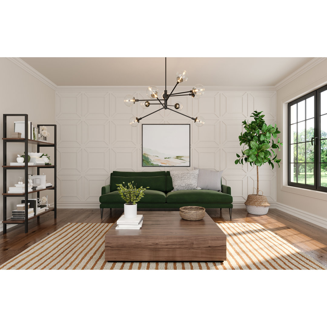 3D Wall Panel in White Ornamental Mouldings