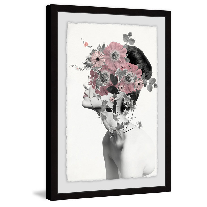 Ahoskie «Floral Craze», reproduction d'impression encadrée, H 12 po x l 8 po x P 1,5 po
