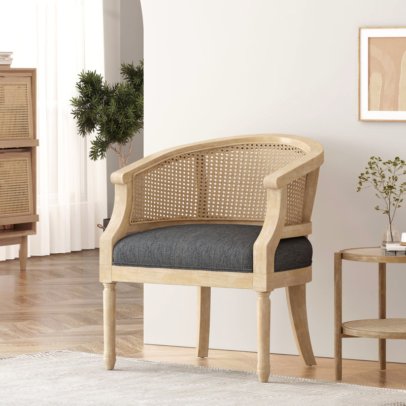 Chaise d'appoint en bois d'hévéa gris anthracite, Gris anthracite