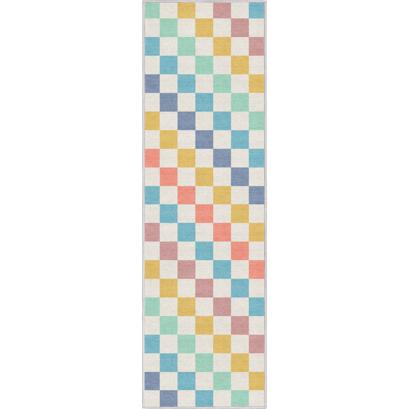 Tapis multicolore Kehr, Tapis de couloir 2 pi 3 po x 7 pi 3 po