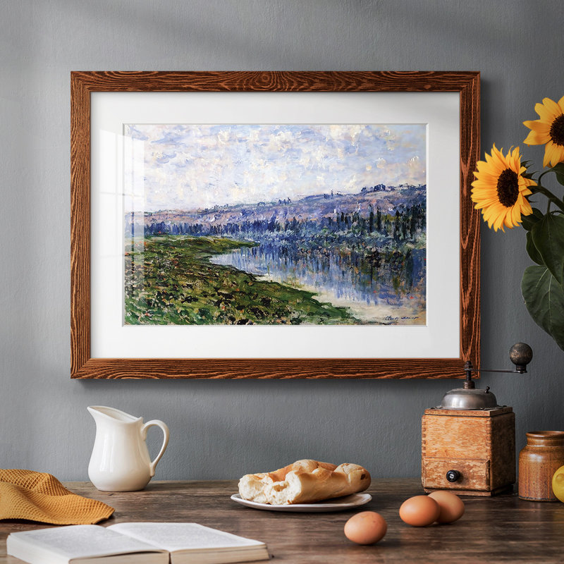 La seine et les monts Chaantèmesle, 1880, H 18 po x l 26 po x P 1,5 po, Érable