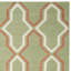 Tapis géométrique en laine / coton tissé à la main Rodgers - orange / vert-1228225980