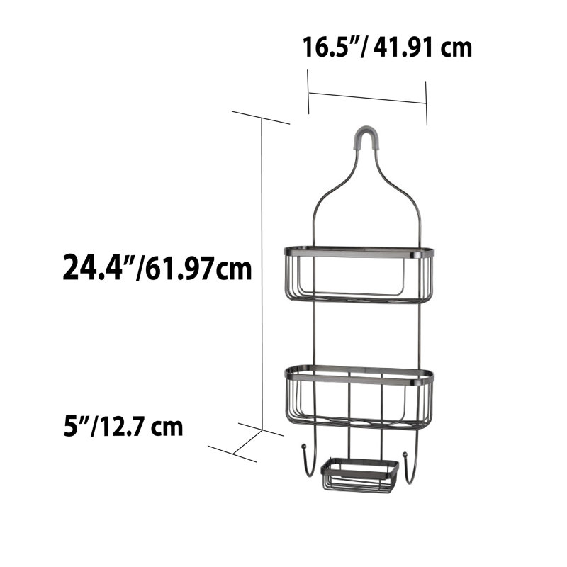 Hanging Shower Caddy, 23.5" H x 11.3" W x 5" D