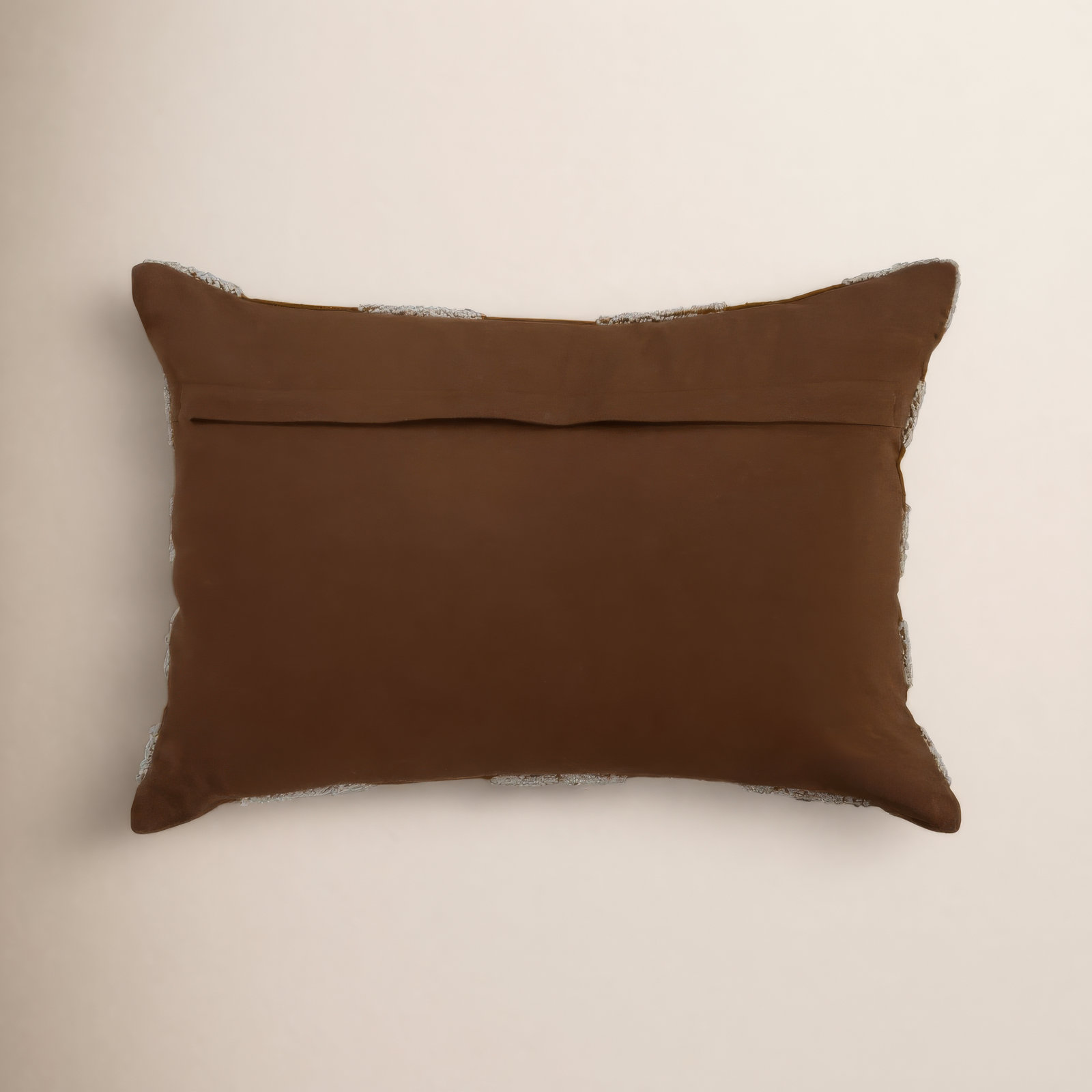 100% Cotton Throw Pillow, Polyester, Brown/Natural